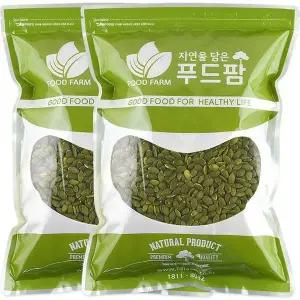 푸드팜 호박씨 생호박씨 2kg (1kg+1kg)