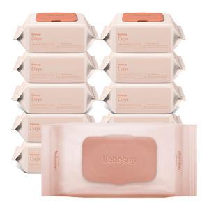 베베숲 데이즈 물티슈 80매 캡 x 10팩