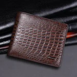크리스찬케리 남성 소가죽 반지갑 CK-1104 악어무늬 브라운 카드 지폐 수납 지갑