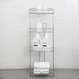 [로긴]프리미엄 올스텐 욕실 코너선반 4단