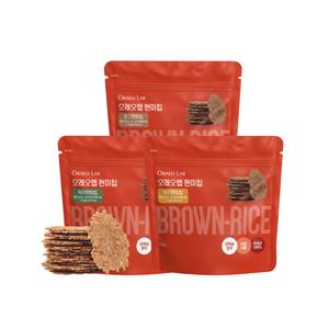 오래오랩 버섯 현미칩 170gX3팩 당뇨 암환자 어르신 간식 단백질 누룽지 과자