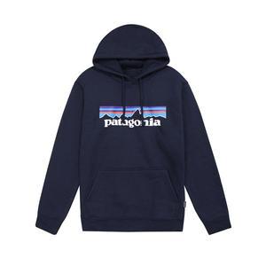 [파타고니아] P-6 로고 업라이절 플리스 기모 남성 여성 공용 후드 티셔츠 후디 네이비 39622-NENA