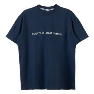 써네이 로고 프린트 티셔츠 네이비화이트 / SN2PXH01BP-JE130-501