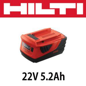 힐티 배터리 B22/5.2Ah 밧데리 22V 5.2AH 22V SID22 SIW22 TE 4-A22 SID 4-A22 TE 2-A22 SFC22-A SD5000-A22