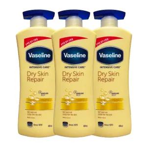 바세린 인텐시브 케어 드라이 스킨 리페어 로션 600ml x 3개