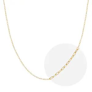 18K 미니 클립 체인 목걸이 줄 옐로우 골드 0.7mm