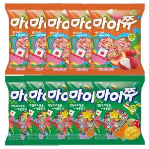 [일상점빵] 마이쮸 써니피치+핑크리치+애플망고+켄탈로프 멜론 284g X 10봉 혼합 대용량 간식