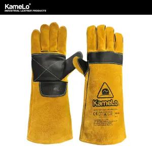 카멜로 3중원단 가죽 아크 산소 용접 장갑 915-LB