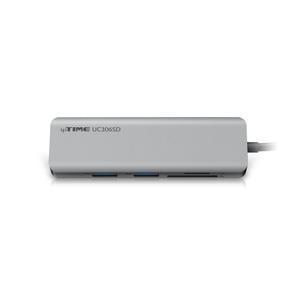 ipTIME UC306SD USB Multi HUB : USB 3.1 Type-C to (1Slot SD/TF + 1Port PD + 3Ports USB 3.0 Type-A)
