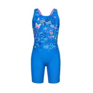 [레노마수영복](하남점)지퍼백 폴리백  증정 여아동 그래피티 플라워 3부 반신수영복 블루 RN-GS2E863-BU