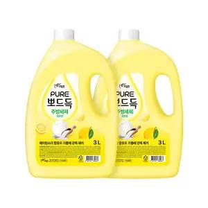 퓨어 뽀드득 주방세제 레몬향 3L, 2개