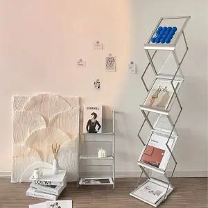 접이식 매거진랙 미드센추리 벽선반 철제 잡지꽂이