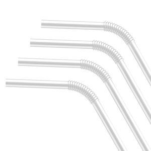 7mm 21cm 주름빨대 개별포장 투명 1봉 500개