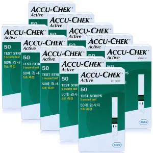 (27년 02월)아큐첵 액티브 당뇨 혈당 검사지 시험지 측정지 10박스 500매