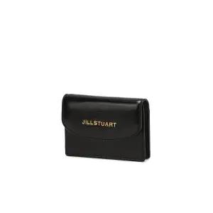 [롯데백화점]질스튜어트 [선물포장+쇼핑백] 코코 블랙 로고 포인트 장식 소가죽 카드지갑 JAWA4E521BK