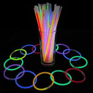야광스틱 팔찌 100개입 세트 야광막대 형광 팔찌 응원 할로윈 파티 클럽 워터밤 콘서트 밴드