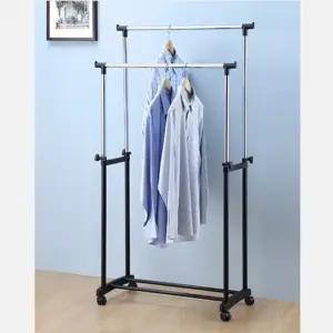 KT 이동식 더블행거/고급행거/옷거리행거/옷걸리행거/옷걸이행거/옷걸이/이동식헹거/철제행거/이동/스탠드