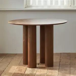 가구 에버 고무나무 원목 원형 식탁 테이블 120cm