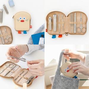 브런치브라더 귀여운 토스트 휴대용 손톱깎이 세트 여행용 손톱 정리 도구 네일 케어 세트