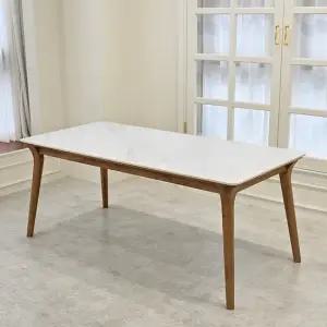 미첼스 포세린 세라믹 원목 6인 식탁 테이블