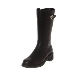 [NS홈쇼핑][SODA] 소다제화 여성 4센치 장식 하프부츠 흑색 ALH401 GA-10[34788939]