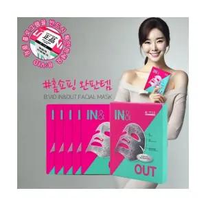 [본사정품]바이비드 인앤아웃 마스크팩 5매입 겔시트타입 각질제거