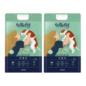 윌로펫 뉴트리탑 어덜트 3kg 2개 소프트 강아지 사료
