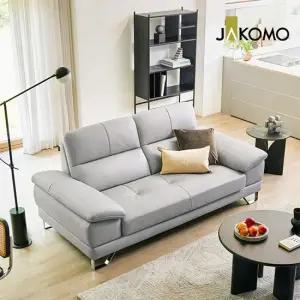 패시브 3인 천연면피 소가죽 소파