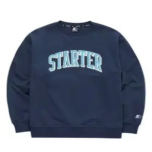 [스타터 블랙라벨]아치로고 스웨트 셔츠 (네이비) SA241IMM01_NVY