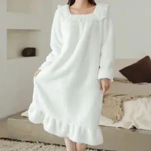 [버블돌]백설 원피스 털잠옷 여성 겨울잠옷 홈웨어 파자마원피스_P315002611
