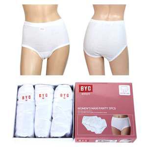 BYC 편면 백색 여성 삼각팬티 6장세트