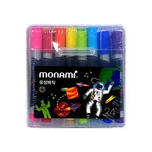 (모나미 공식 대리점) 유성매직 24색 세트 / 사각닙