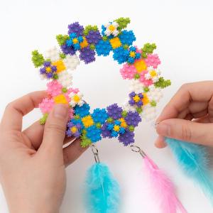 [문구티쳐] 민화샵 KC인증 디폼블럭 6mm 플라워 드림캐쳐 DIY 현관문장식 촬영소품모빌 아이방꾸미기