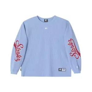 [스타터 블랙라벨]웨이브 로고 와플 롱슬리브 (스카이블루) SA243ILS28_SBL