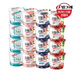 빙그레 요플레홈 180g 16개 /딸기/복숭아/플레인/블루베리/요거트