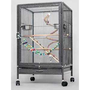 이동식 대형 새장 케이지 아크릴 투명 날림장 바퀴 철제 사육장