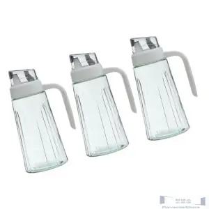 오일병 자동개폐 3개 600ML 그레이 소스병 식용유 용기