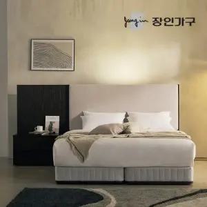 까르뎅차콜 패브릭 LED 호텔 침대 투매트리스 프레임 LK+800협탁1