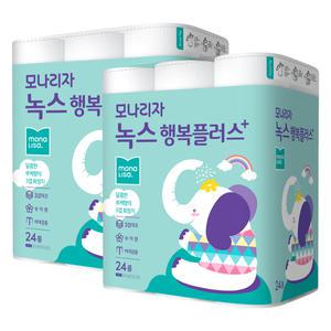 모나리자 녹스 행복플러스 3겹 30m 24롤 x 2팩 롤화장지 롤휴지 두루마리