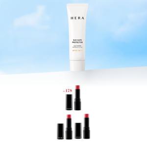 헤라 선 메이트 프로텍터 50ml + 헤라 센슈얼 파우더 매트 립스틱 178호 서울데이즈 미니 3.3g(1.1g x 3개) 세트