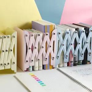 북엔드 길이조절 자바라 책꽂이/꽂이/책정리함/서류/홀더/다용도/미니/책꽃이/책상/틈새/사무실/정리대