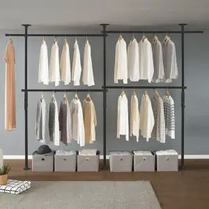 왕자 레버킹 블랙4단행거