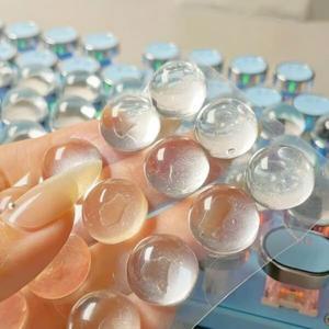 키보드 타자용 실리콘 키보드 스티커 긴 손톱용 버블 스티커 커버 100 개