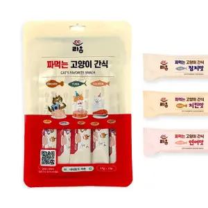 네네린도 라온 짜먹는 고양이 간식 츄르 14g x 10p 참치 연어 치킨
