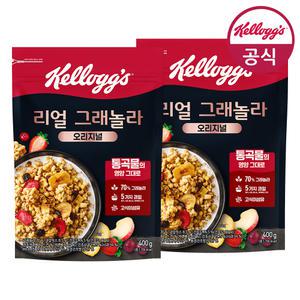 켈로그 시리얼 리얼 그래놀라 오리지널 400g 2개