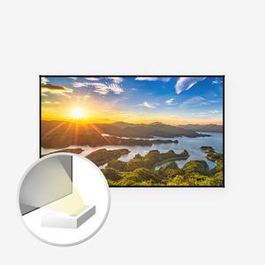 윤씨네 F9-FH100CLR 액자형 스크린 가정용 홈시어터 초슬림베젤 빔프로젝터 빔 스크린 254cm(100인치)