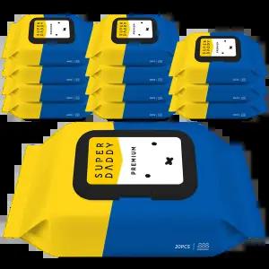 슈퍼대디 프리미엄 아기물티슈 휴대형 20매 12입 (77gsm)