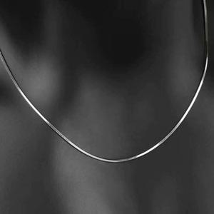 실 남자써지컬목걸이 뱀줄 초커 순은 레이어드 커플