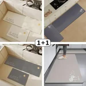 조이쥬드 빨아쓰는 흡수 규조토 매트 현관 주방 발매트 부엌 화장실 대형+중형 1세트