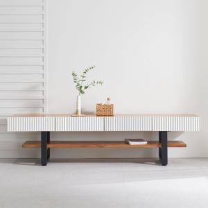 레오 템바보드 원목 2100 tv거실장